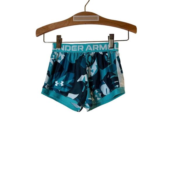 UNDER ARMOUR Girl’s Athletic Abstract Print Shorts / Size: 5 - Picture 1 of 8